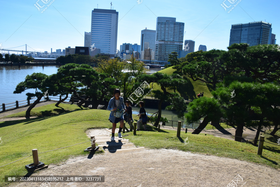 日本东京滨离宫恩赐庭园风景