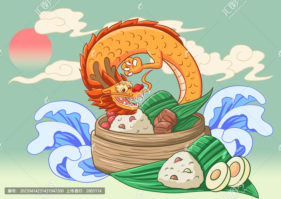 端午節(jié)粽子與龍