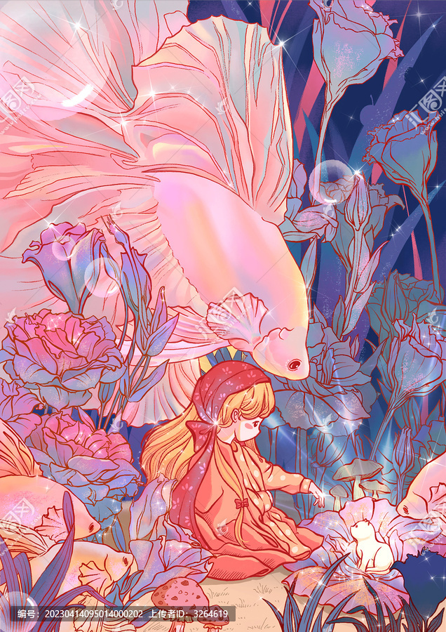 女孩和魚