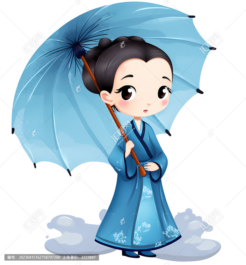 撐傘的女孩