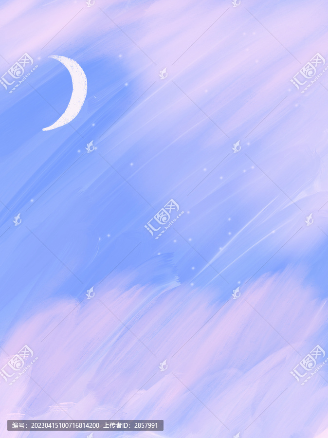 粉色的夜手繪插畫海報