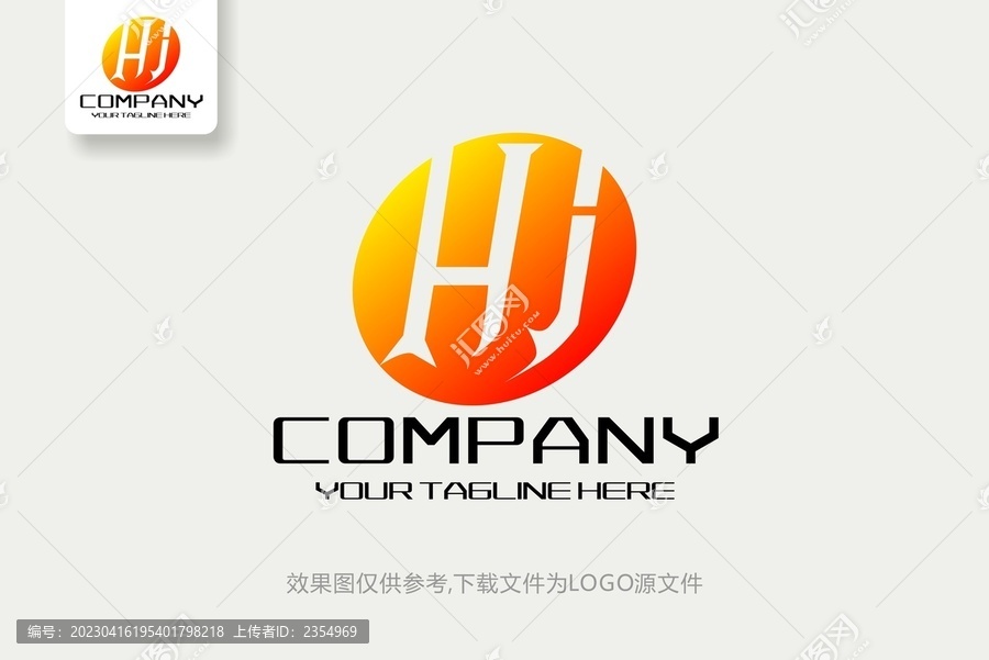 HJ字母标志互联网logo