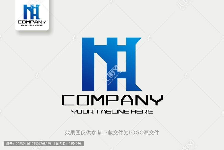 HN字母标志网络科技logo