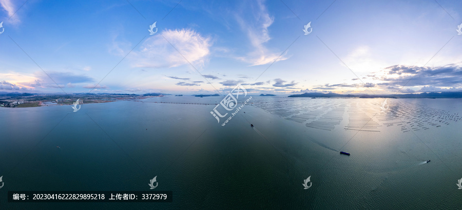 珠海出海口黄茅海航拍全景图