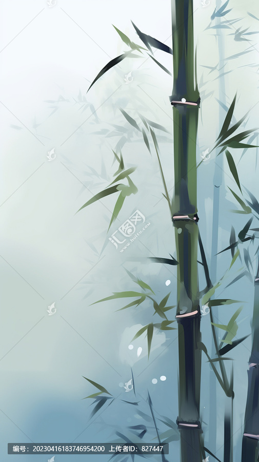 竹子水墨风