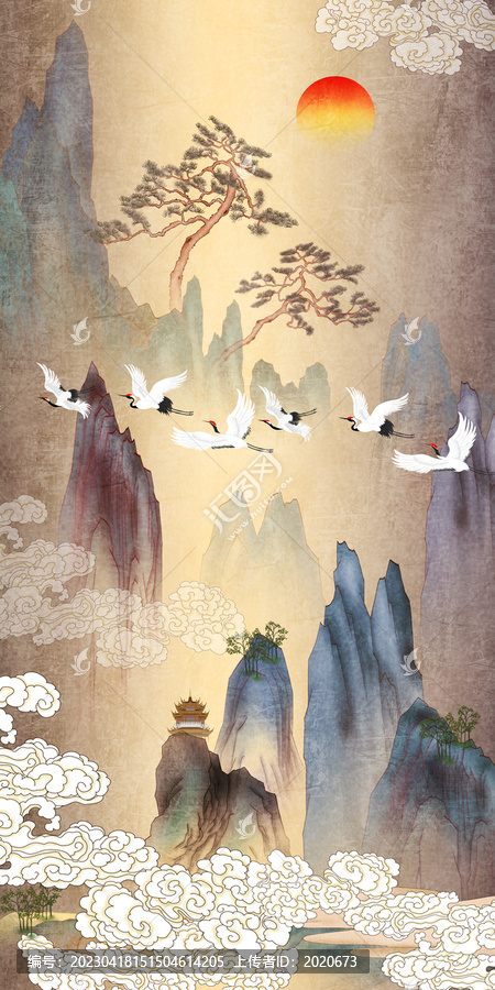 新古典風(fēng)山水裝飾畫