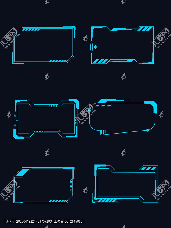 科技线条边框数字未来现代