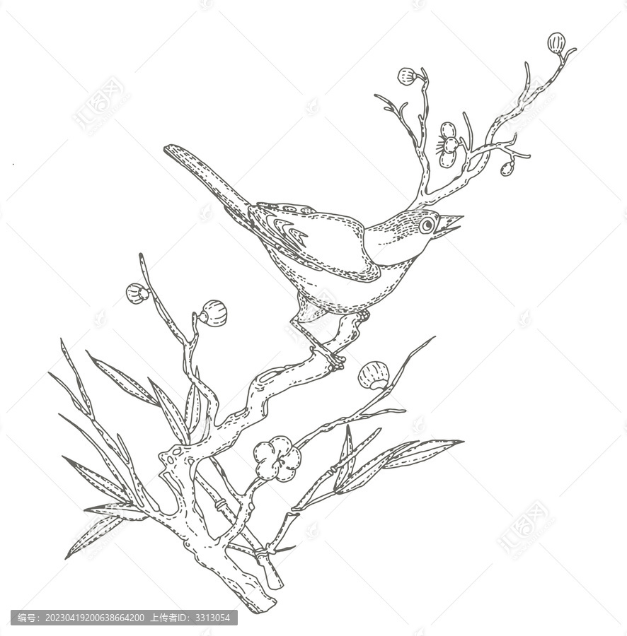 版畫花鳥