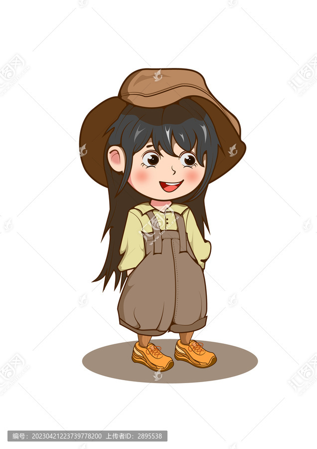 插畫可愛女卡通