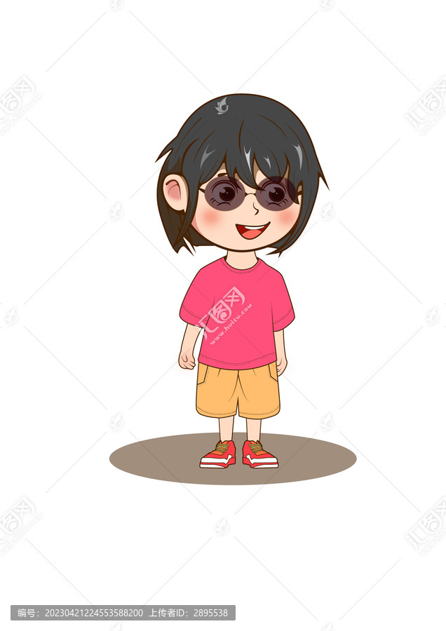 美女可愛卡通插畫