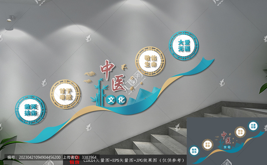 中醫(yī)樓梯間文化墻