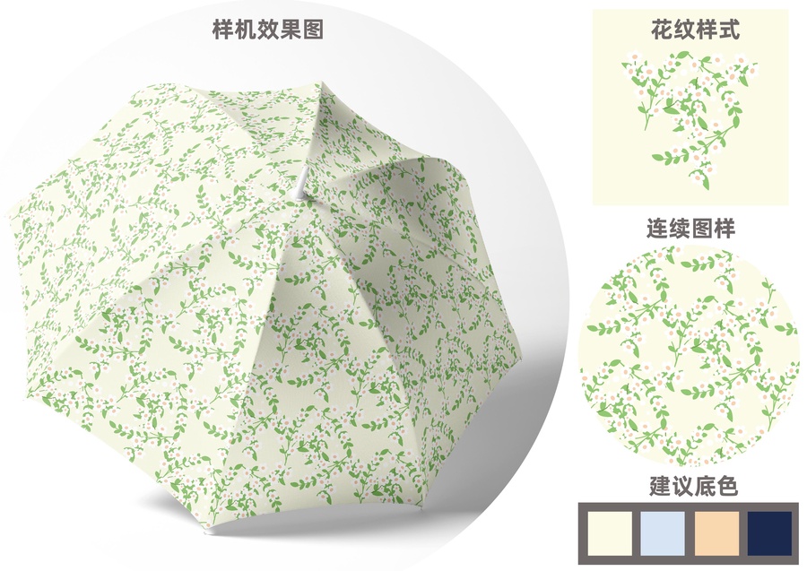 小碎花四方連續(xù)花型