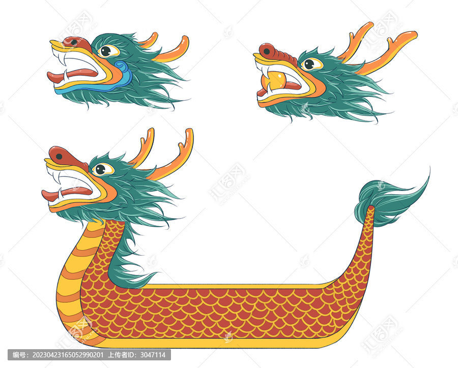 端午龍舟插畫