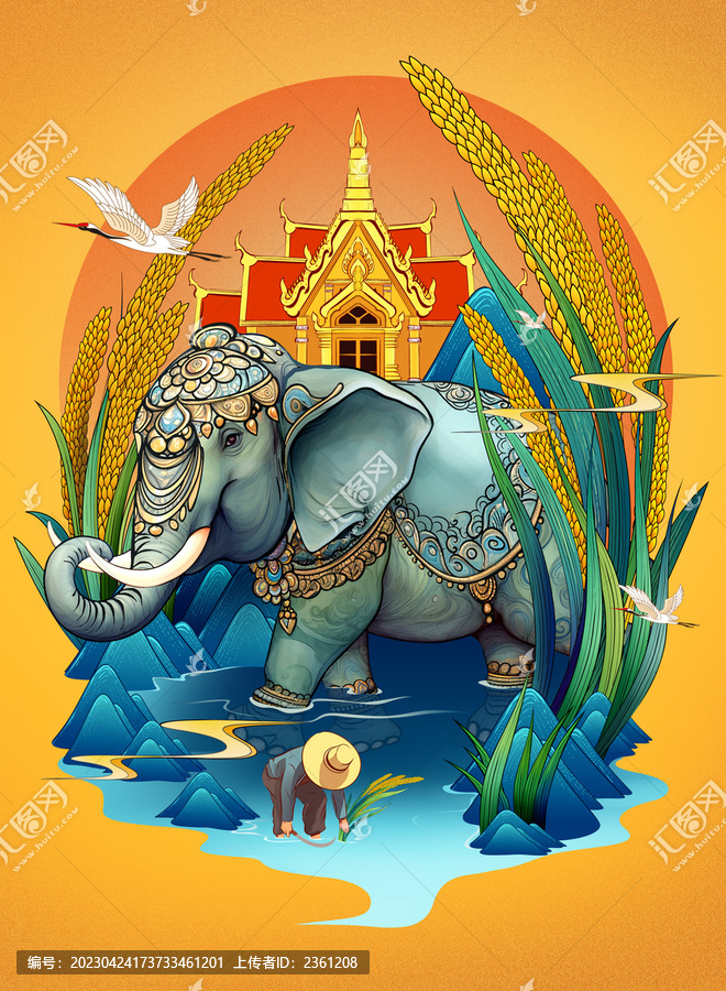 泰香米插畫