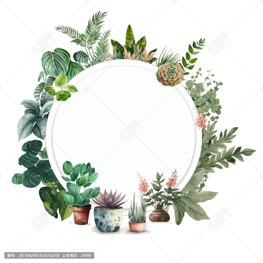 植物文字框