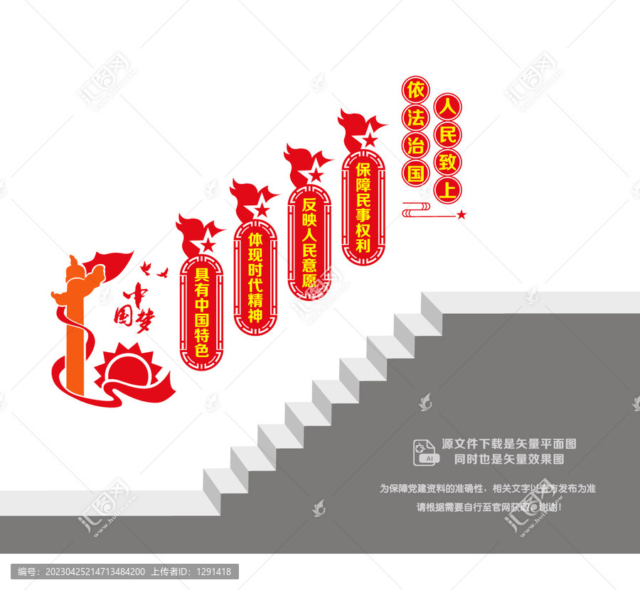 民法典階梯宣傳墻