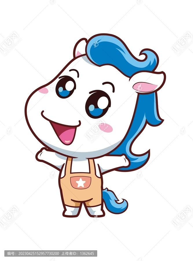 卡通可愛小馬