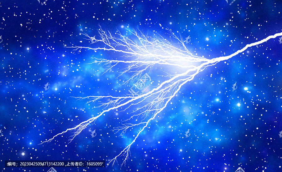 閃電的星空