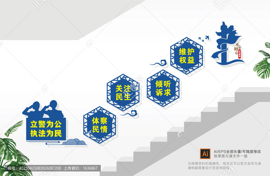 公安樓梯文化墻