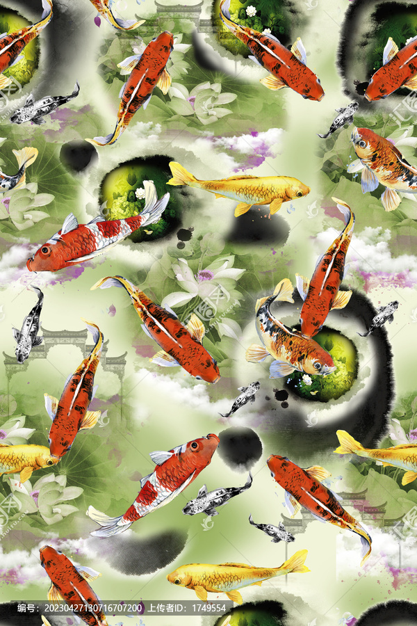 鯉魚(yú)印花圖案