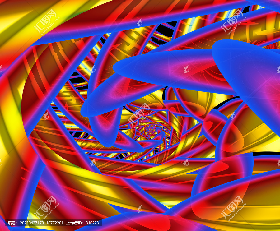 抽象螺旋立体图案