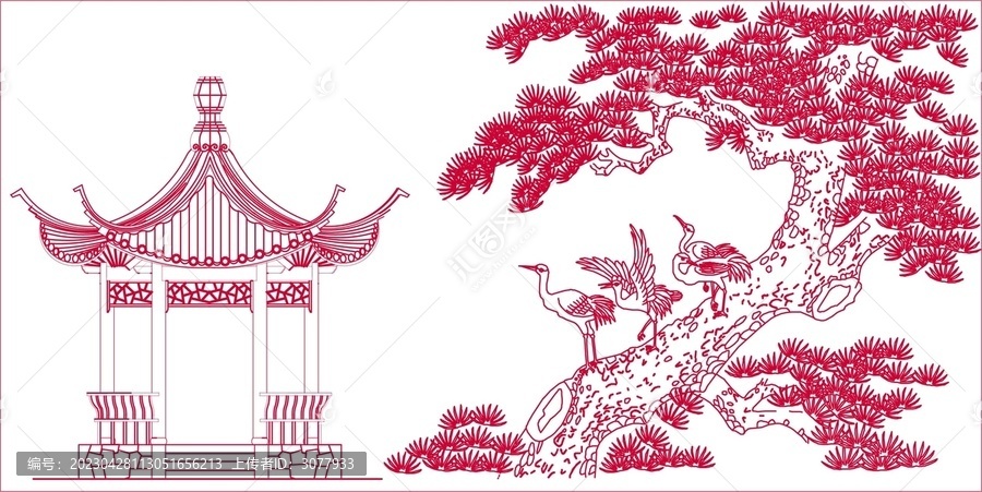 松下涼亭圖