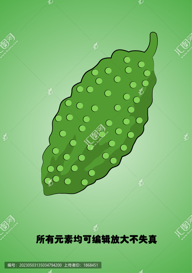 卡通手繪苦瓜