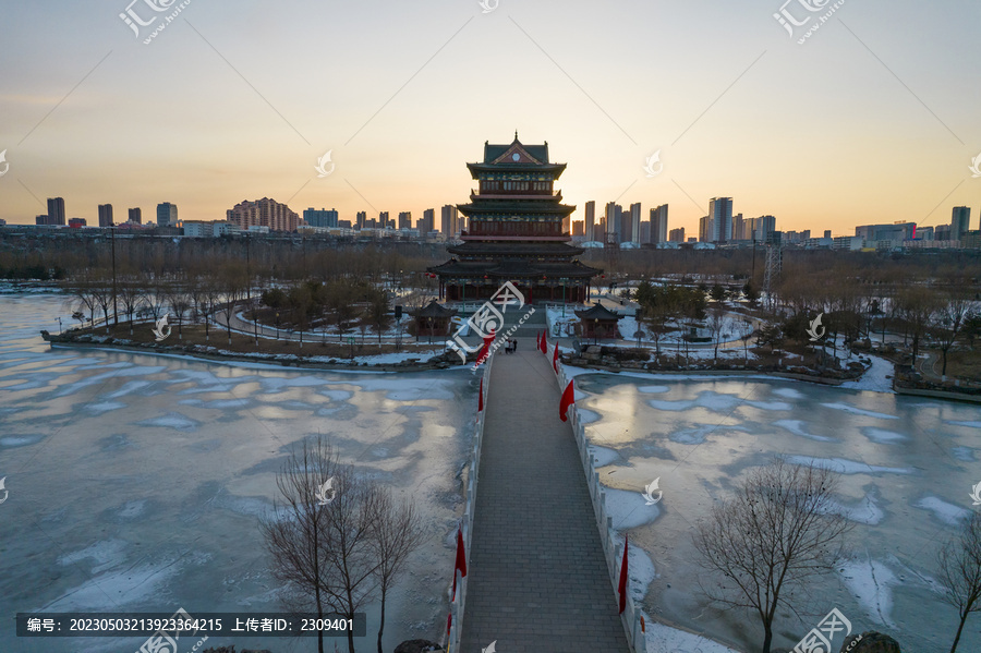 榆溪阁冬景