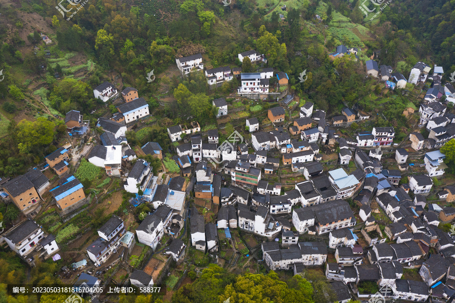 安徽黄山市歙县万二村航拍