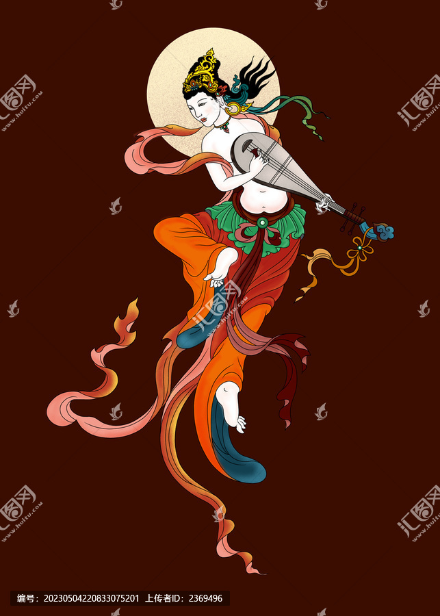 敦煌飛天仙女圖