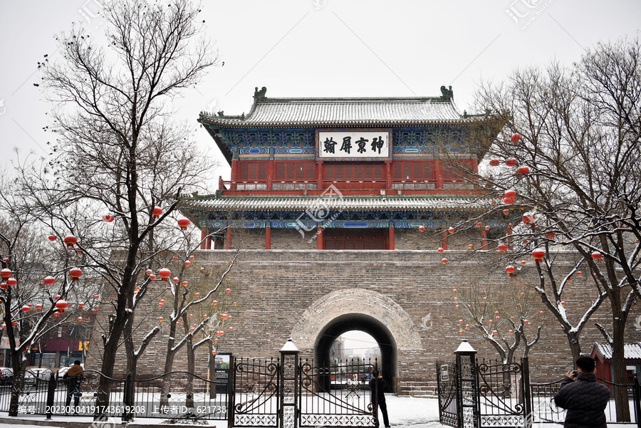 河北宣化古城雪景