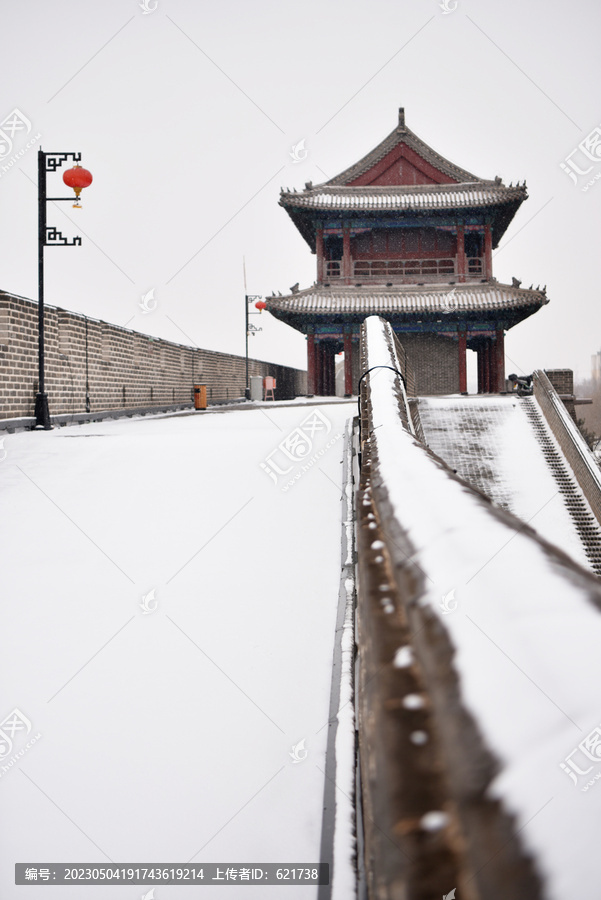 河北宣化古城雪景