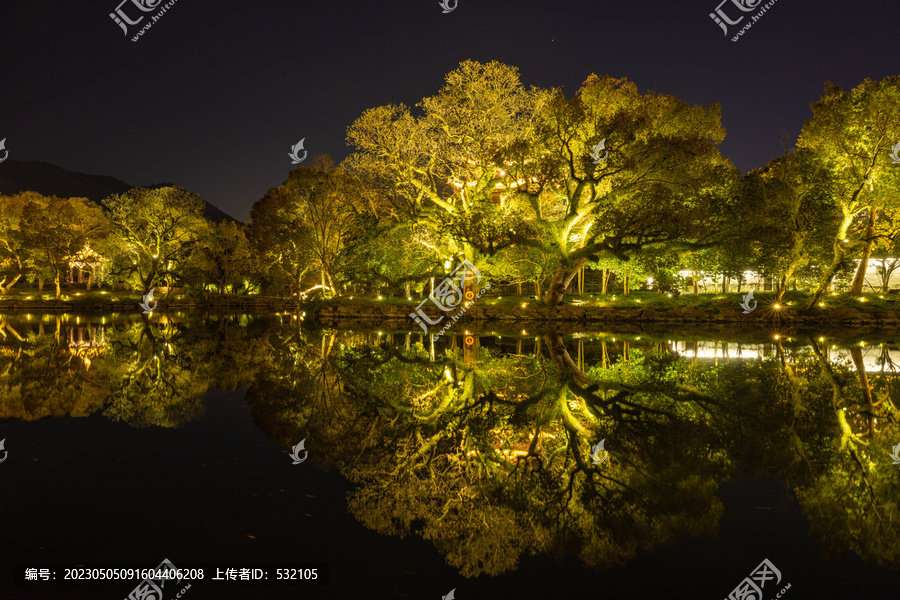 浙江省台州市临海东湖夜景