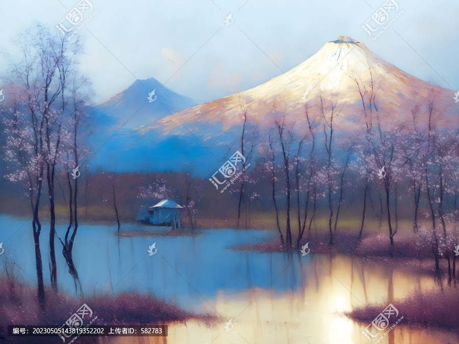 富士山風(fēng)景裝飾畫