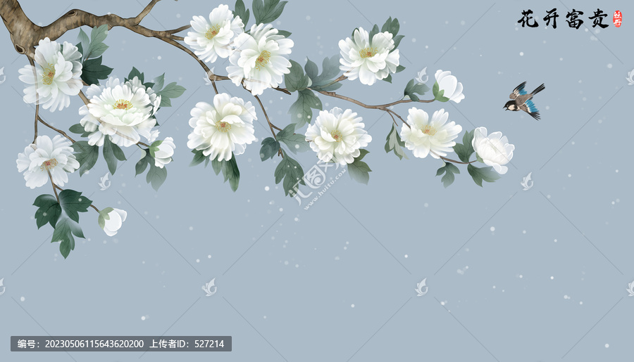 牡丹花鳥