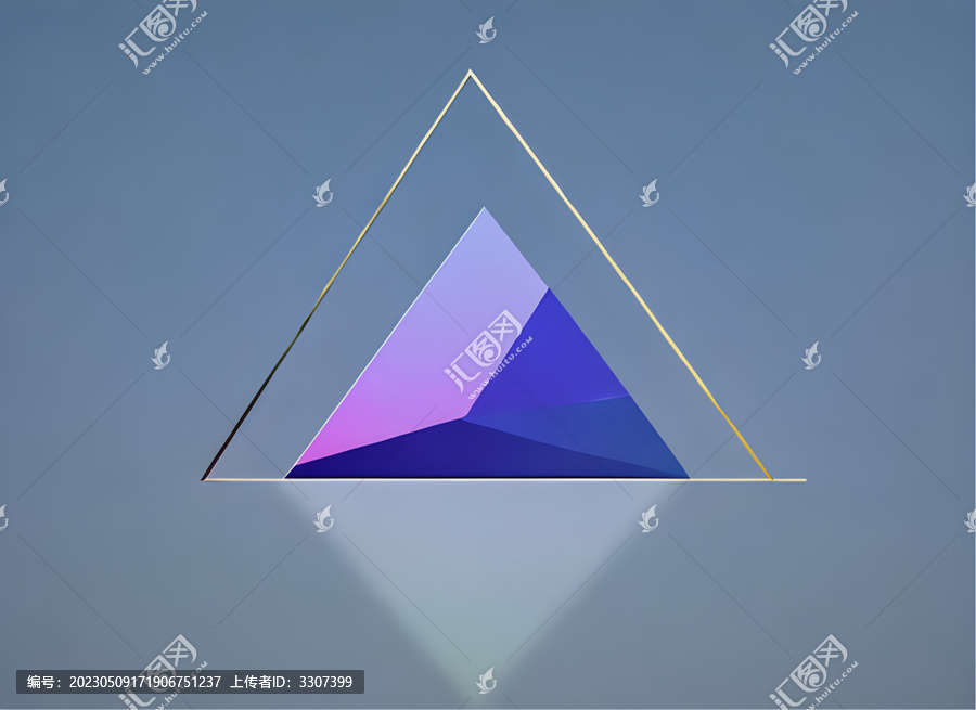 蓝色三角形图案
