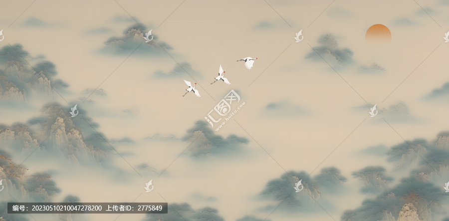 國潮風(fēng)景畫