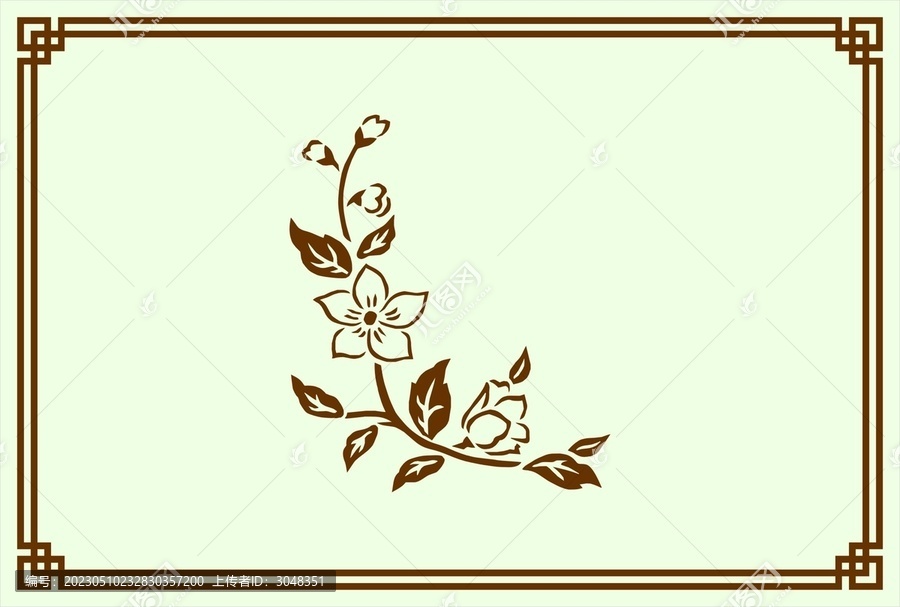 矢量花紋