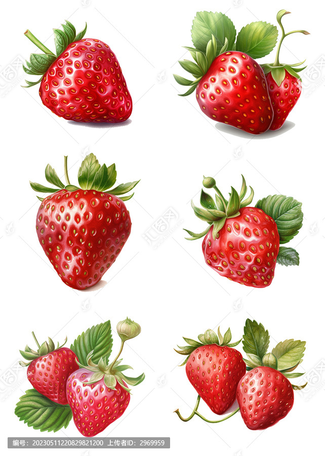 草莓png免扣素材