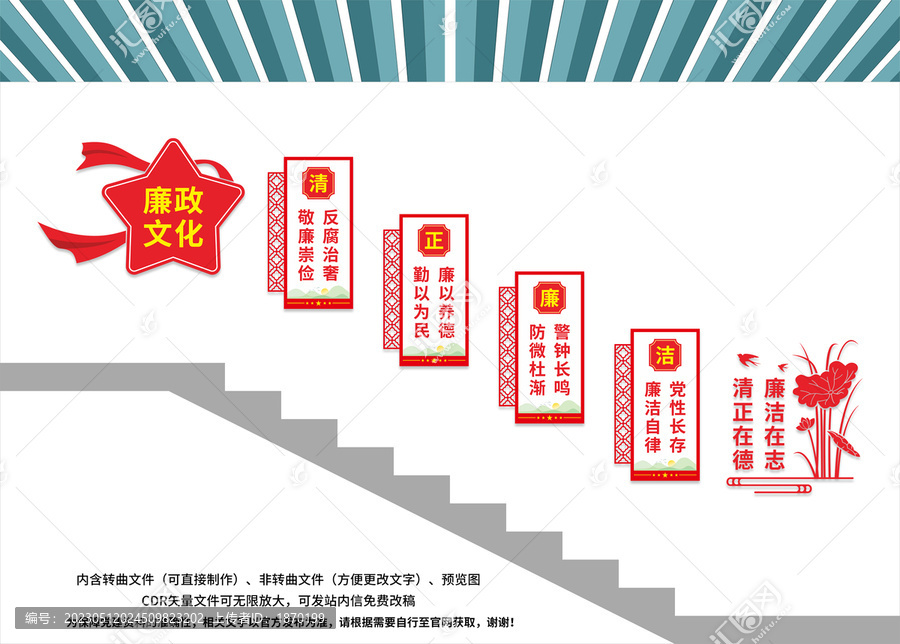 廉政樓梯文化墻