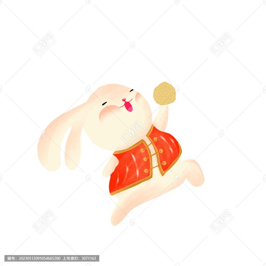 跳起來的兔子