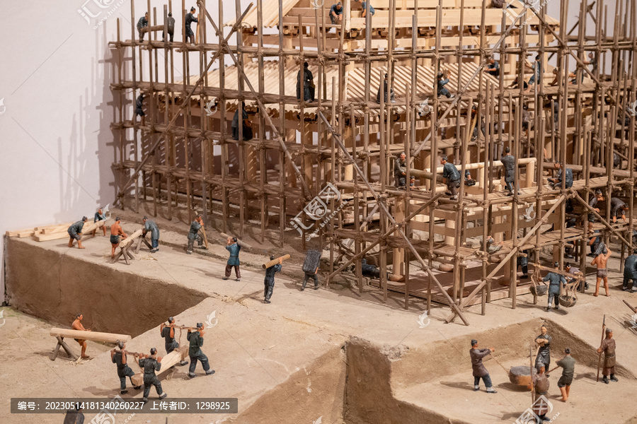 古代宫殿建筑工程场景