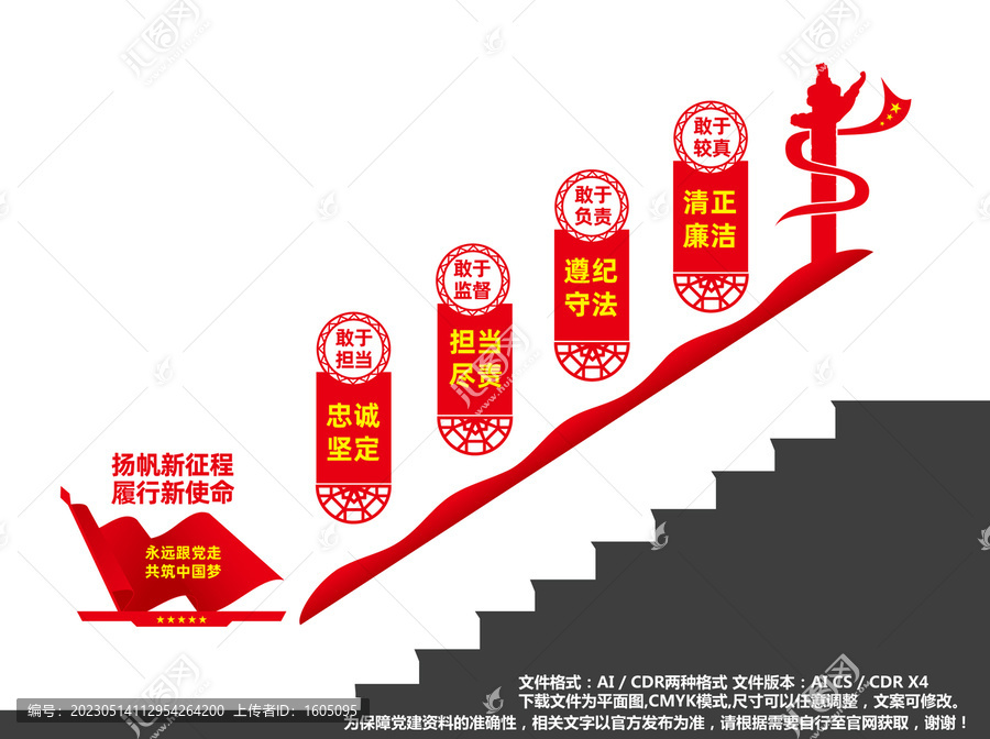 新征程新使命樓梯墻