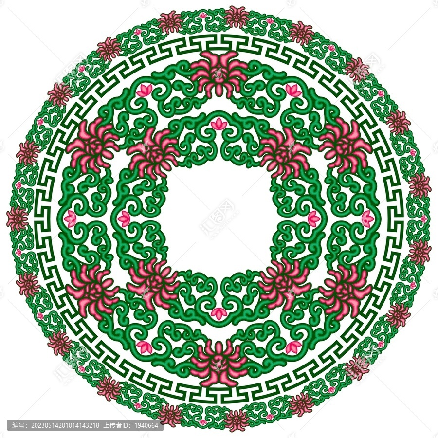 傳統(tǒng)矢量圓創(chuàng)意圖案
