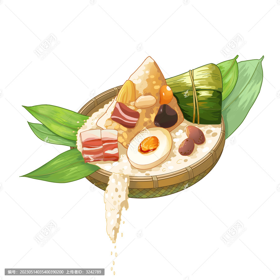 端午節(jié)鮮肉粽子古風美食