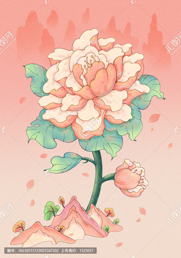 玫瑰花插畫(huà)包裝