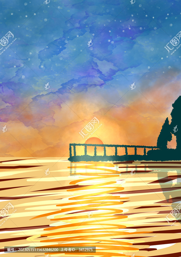 日落風(fēng)景畫