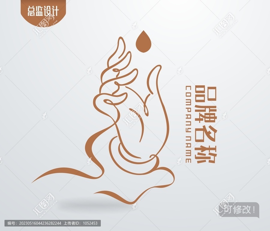佛手logo禪意