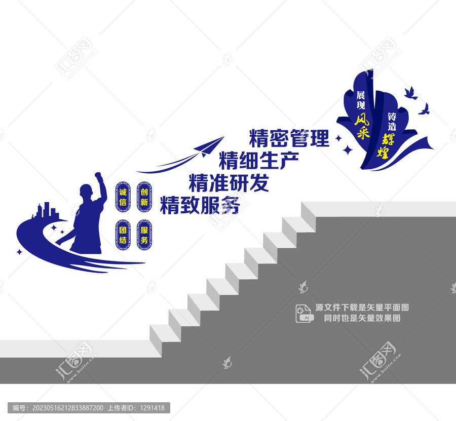 企業(yè)宣傳階梯展板