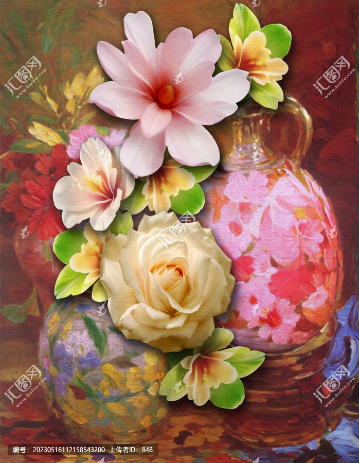 油畫花卉